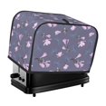 thumbnail image 1 of Toaster Covers 2 Slice, Mauve Flower Dragonfly Waterproof Bread Machine Cover Fits for Standard 2 Slice Toasters, Home Decor Toaster Protection with Hanging Rope, 1 of 7