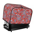 thumbnail image 1 of Toaster Covers 2 Slice, Paisley Red Waterproof Bread Machine Cover Fits for Standard 2 Slice Toasters, Home Decor Toaster Protection with Hanging Rope, 1 of 7