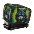 thumbnail image 1 of Toaster Covers 2 Slice, Realistic Style Wolf Warrior Waterproof Bread Machine Cover Fits for Standard 2 Slice Toasters, Home Decor Toaster Protection with Hanging Rope, 1 of 7