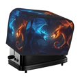 thumbnail image 1 of Toaster Covers 2 Slice, Red and Blue Fire Dragon C Waterproof Bread Machine Cover Fits for Standard 2 Slice Toasters, Home Decor Toaster Protection with Hanging Rope, 1 of 7