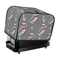 thumbnail image 1 of Toaster Covers 2 Slice, Red Glasses Bow Tie Owl Waterproof Bread Machine Cover Fits for Standard 2 Slice Toasters, Home Decor Toaster Protection with Hanging Rope, 1 of 7
