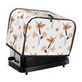 thumbnail image 1 of Toaster Covers 2 Slice, Simple Hummingbird Flower Waterproof Bread Machine Cover Fits for Standard 2 Slice Toasters, Home Decor Toaster Protection with Hanging Rope, 1 of 7