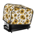 thumbnail image 1 of Toaster Covers 2 Slice, Sunflowers and Bees Waterproof Bread Machine Cover Fits for Standard 2 Slice Toasters, Home Decor Toaster Protection with Hanging Rope, 1 of 7