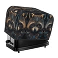 thumbnail image 1 of Toaster Covers 2 Slice, Tribal Style Raccoon Waterproof Bread Machine Cover Fits for Standard 2 Slice Toasters, Home Decor Toaster Protection with Hanging Rope, 1 of 7
