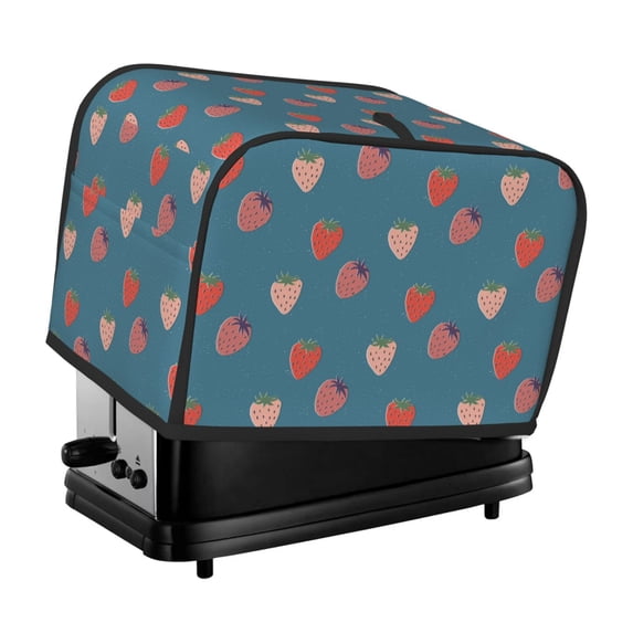 Toaster Covers 2 Slice, Vintage strawberry Waterproof Bread Machine Cover Fits for Standard 2 Slice Toasters, Home Decor Toaster Protection with Hanging Rope