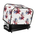 thumbnail image 1 of Toaster Covers 2 Slice, anchor seashells starfishes Retro Waterproof Bread Machine Cover Fits for Standard 2 Slice Toasters, Home Decor Toaster Protection with Hanging Rope, 1 of 7