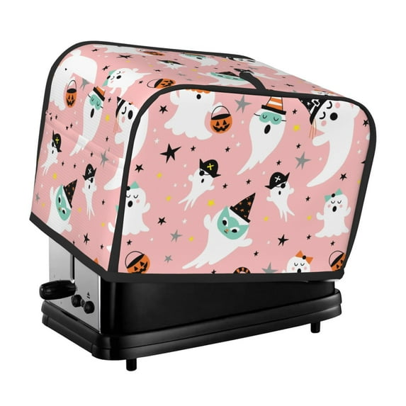 Toaster Covers 2 Slice, cartoon ghost halloween Waterproof Bread Machine Cover Fits for Standard 2 Slice Toasters, Home Decor Toaster Protection with Hanging Rope