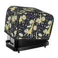 thumbnail image 1 of Toaster Covers 2 Slice, glod Eiffel Tower daisy Waterproof Bread Machine Cover Fits for Standard 2 Slice Toasters, Home Decor Toaster Protection with Hanging Rope, 1 of 7