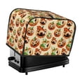 thumbnail image 1 of Toaster Covers 2 Slice, halloween pumpkins funny Waterproof Bread Machine Cover Fits for Standard 2 Slice Toasters, Home Decor Toaster Protection with Hanging Rope, 1 of 7