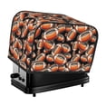 thumbnail image 1 of Toaster Covers 2 Slice, orange American football Rugby black Waterproof Bread Machine Cover Fits for Standard 2 Slice Toasters, Home Decor Toaster Protection with Hanging Rope, 1 of 7