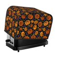 thumbnail image 1 of Toaster Covers 2 Slice, pumpkins halloween bat print Waterproof Bread Machine Cover Fits for Standard 2 Slice Toasters, Home Decor Toaster Protection with Hanging Rope, 1 of 7