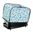 thumbnail image 1 of Toaster Covers 2 Slice, purple blue anchor green Waterproof Bread Machine Cover Fits for Standard 2 Slice Toasters, Home Decor Toaster Protection with Hanging Rope, 1 of 7