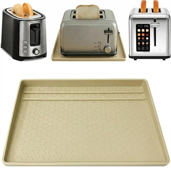 Toaster Crumb Catcher Tray for Under Toaster, Heat Resistant Non-Slip Under Toaster Crumb Tray, Easy Clean Crumb Catch Tray for Kitchen Countertop