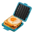thumbnail image 1 of Toaster Microwave  Sandwich Maker Panini Dishwasher Safe No Electricity Wireless Time Saving Fast Toastie In Oven(blue Maker), 1 of 8