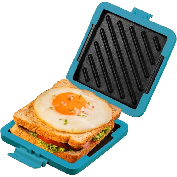 Toaster,Microwave Toaster, Sandwich Maker, Panini Maker, Dishwasher Safe,NO Electricity,Wireless,Time Saving,Fast,Toastie Safe in Microwave Oven(Blue, Microwave Sandwich Maker)
