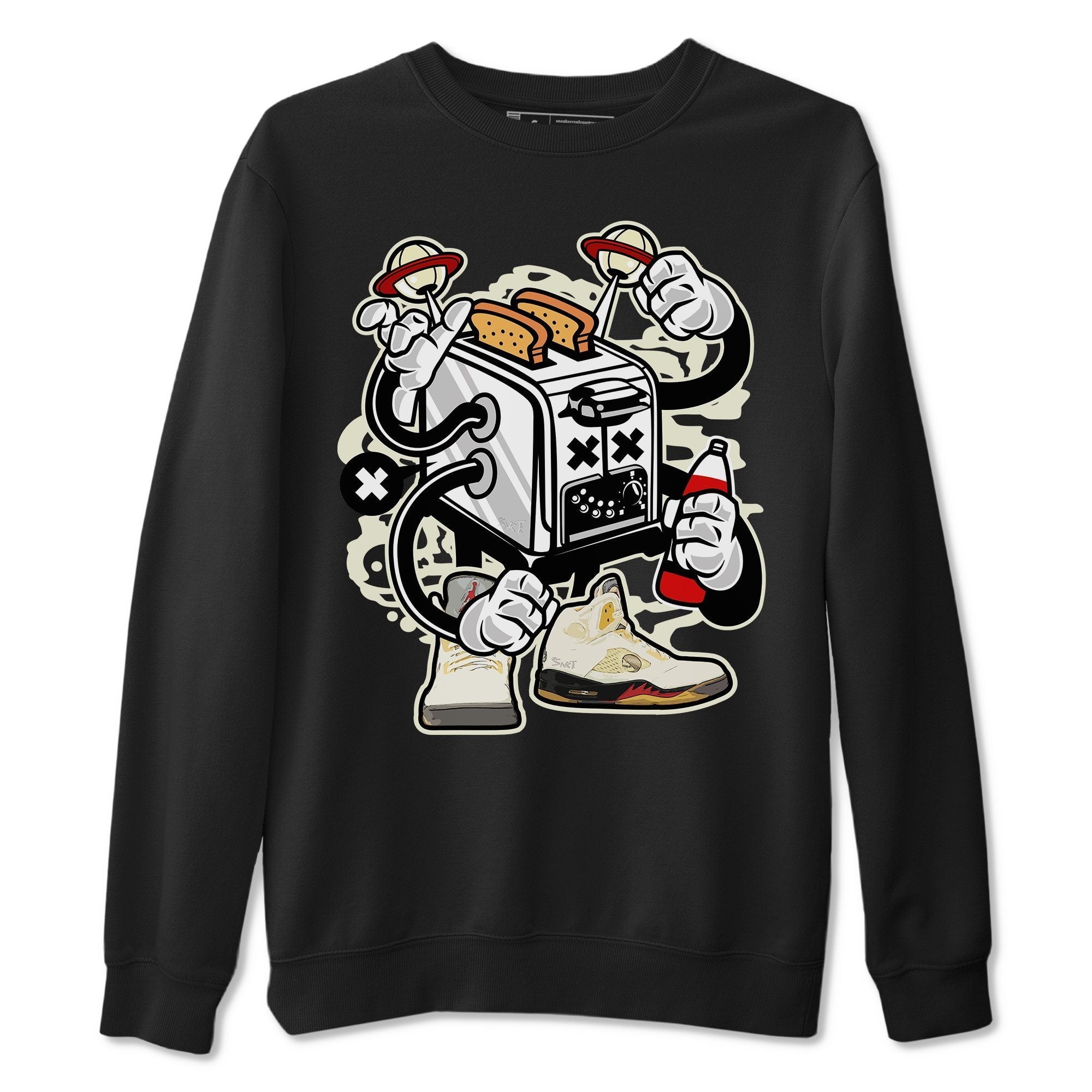 Toaster Monster Sweatshirt Jordan 5 X Off White Sail Sneaker