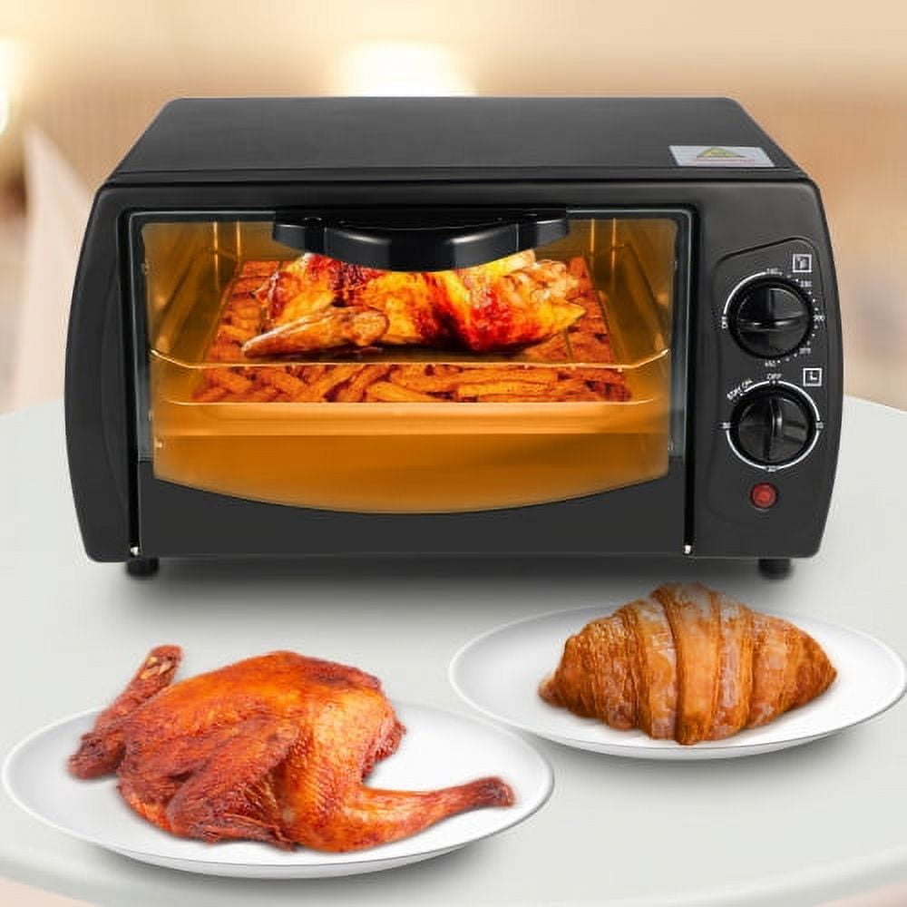 Mueller Toaster Oven with 30 Minute Timer - Toast - Bake - Broiler  Settings, Stainless Steel, Natural Convection, Fits 9 inch Pizza, 4 Slice  Toaster, 1100 W 