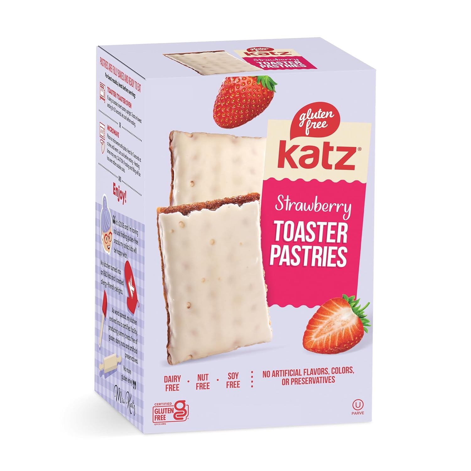 Toaster Pastries. Strawberry. Easy Breakfast Food Or Anytime For Adults \u0026 Kids. . Dairy , Nut , , Soy . For Adults Kosher 8 OZ (Pack Of 1)