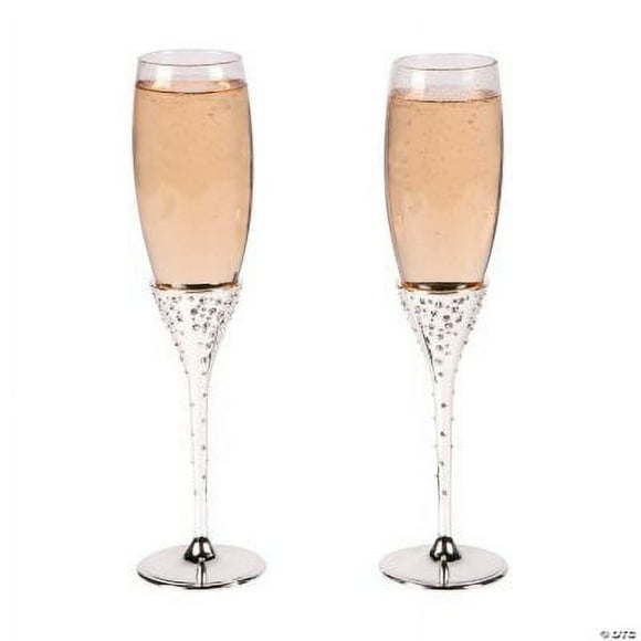 Toasting Flutes with Crystals - 2 Ct., Wedding, Home Decor, 2 Pieces