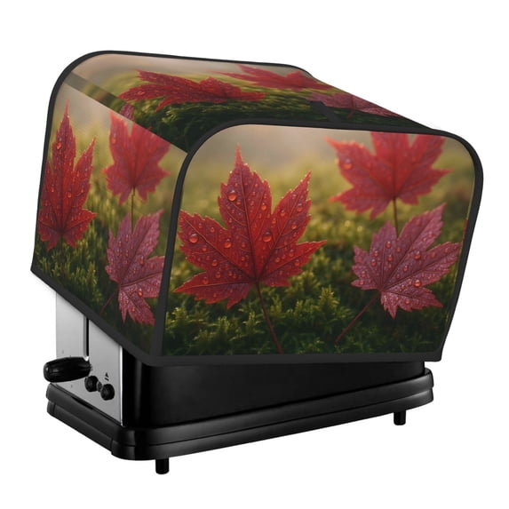 Toasting Machine Cover 4 Pieces 12.4×10.6×8.3in Dust-Proof Explosion-Proof Waterproof And Wear-Resistant Hollow Bottom Autumn Leaves Closeup