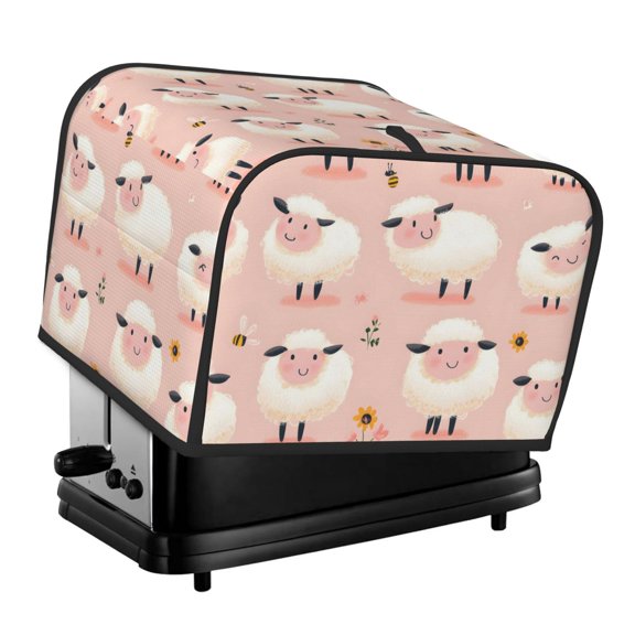 Toasting Machine Cover 4 Pieces 12.410.68.3in Dust-Proof Explosion-Proof Waterproof And Wear-Resistant Hollow Bottom Cartoon Sheep