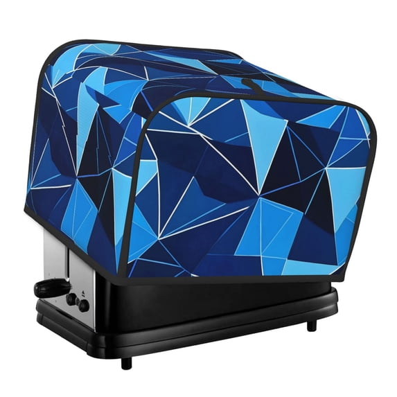 Toasting Machine Cover 4 Pieces 12.4×10.6×8.3in Dust-Proof Explosion-Proof Waterproof And Wear-Resistant Hollow Bottom Darkgray Geometric Patterns_4