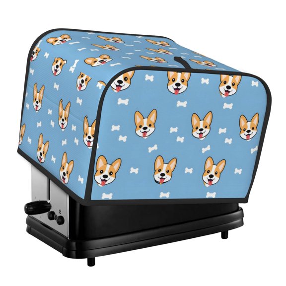 Toasting Machine Cover 4 Pieces 12.410.68.3in Dust-Proof Explosion-Proof Waterproof And Wear-Resistant Hollow Bottom Animal Dog Cartoon Pattern With Bones