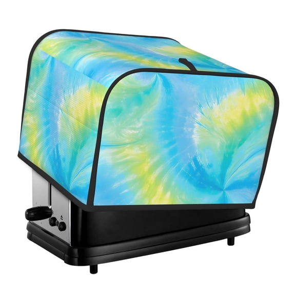 Toasting Machine Cover 4 Pieces 12.4×10.6×8.3in Dust-Proof Explosion-Proof Waterproof And Wear-Resistant Hollow Bottom Lightseagreen Tie-Dye Background Vibrant Colors And Swirling (2)