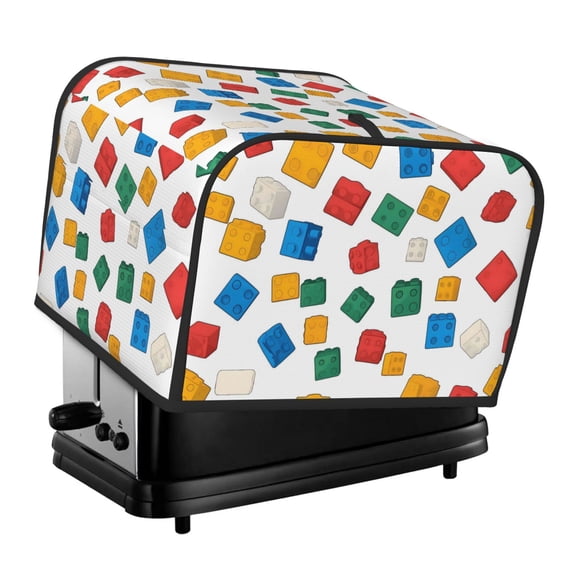 Toasting Machine Cover 4 Pieces 12.4×10.6×8.3in Dust-Proof Explosion-Proof Waterproof And Wear-Resistant Hollow Bottom Multicolored Building Block (12)