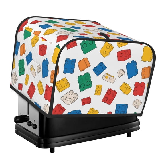 Toasting Machine Cover 4 Pieces 12.4×10.6×8.3in Dust-Proof Explosion-Proof Waterproof And Wear-Resistant Hollow Bottom Multicolored Building Block (15)