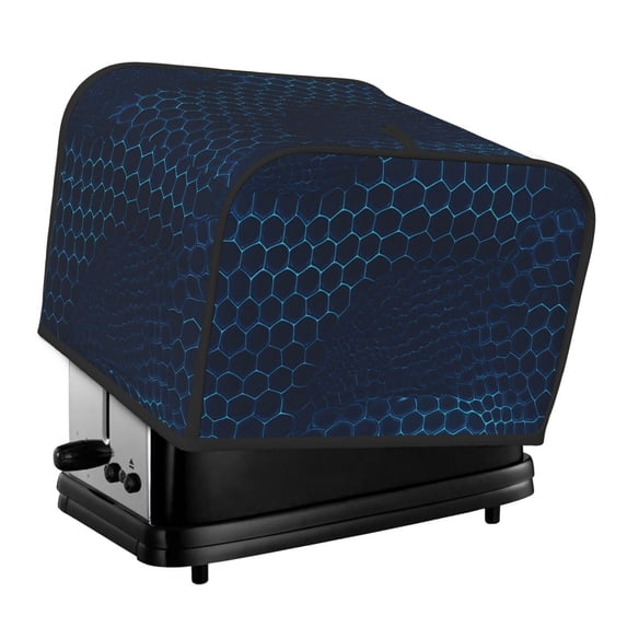 Toasting Machine Cover 4 Pieces 12.4×10.6×8.3in Dust-Proof Explosion-Proof Waterproof And Wear-Resistant Hollow Bottom Snake Skin Print Style Doderblue_2