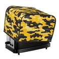 thumbnail image 1 of Toasting Machine Cover 4 Pieces 12.4×10.6×8.3in Dust-Proof Explosion-Proof Waterproof And Wear-Resistant Hollow Bottom Vector Camouflage Pattern Yellow_3, 1 of 7