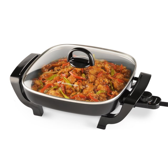 Toastmaster 12" Electric Ceramic Skillet, Black, New, Model TM121SKC
