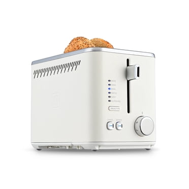 Toastmaster 2-Slice Multi-Function Toaster - Star White with Lever and Dial Controls, Extra Wide Slots, High Rise Toast Lift and Gluten Free Setting, 900W