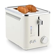 Toastmaster 2-Slice Multi-Function Toaster - Star White with Lever and Dial Controls, Extra Wide Slots, High Rise Toast Lift and Gluten Free Setting, 900W