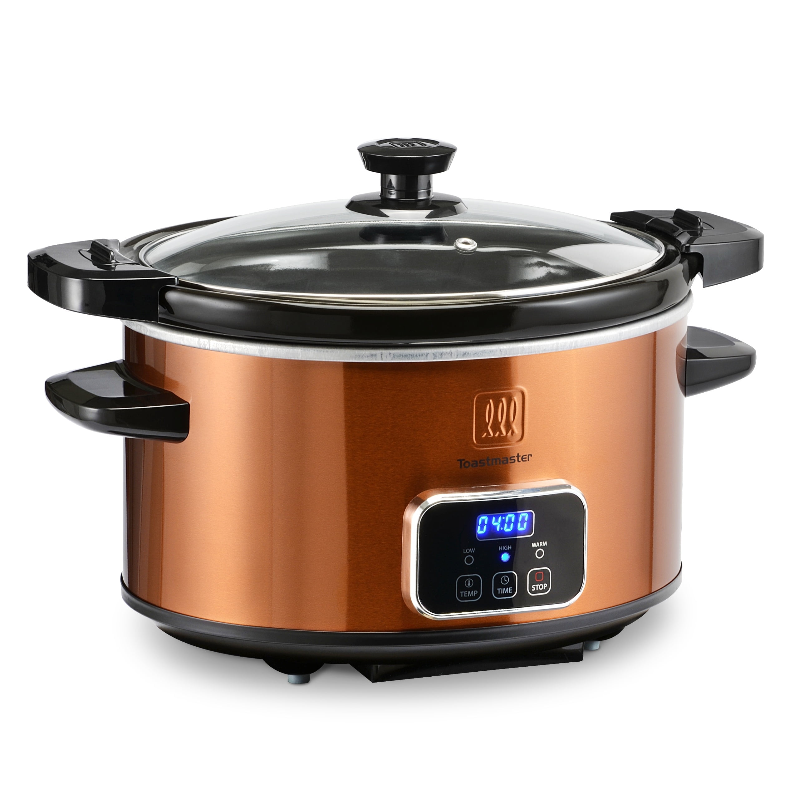 Toastmaster 4-Quart Digital Slow Cooker with Locking Lid, Copper