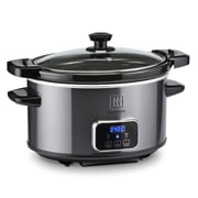 Toastmaster 4-Quart Digital Slow Cooker with Locking Lid, Graphite