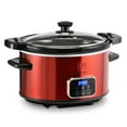 thumbnail image 1 of Toastmaster 4-Quart Digital Slow Cooker with Locking Lid, Red, 1 of 7