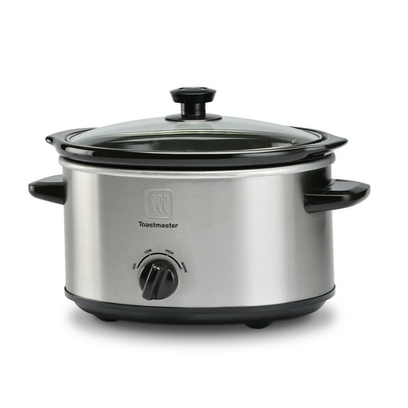 Toastmaster 5 Quart Silver Slow Cooker with Variable Heat Settings