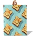 thumbnail image 1 of Toasty Breakfast Throw Blanket Inch, Quirky Food-Themed Blankets for Kitchen or Dining Area, Playful Toast and Butter Pattern, Flannel Polyester, Whimsical Gift for Foodies Color10, 1 of 7
