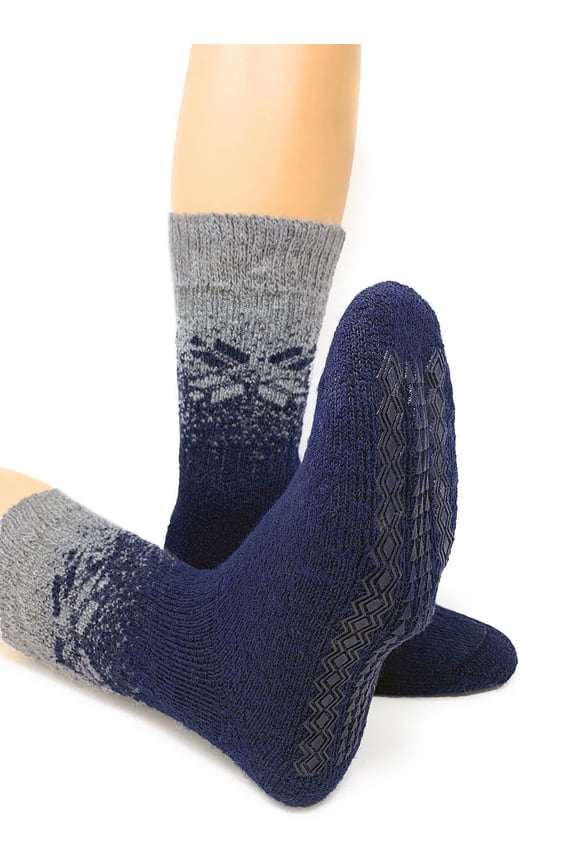 Toasty Toes® Grippy Alpaca Socks – Non-Slip, Thermal Alpaca Wool Socks for Cold Feet – Warm, Breathable, Anti-Skid Slipper Socks for Men, Women & Seniors