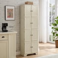 thumbnail image 1 of Toauuo 72.4" Tall Storage Cabinet - 8 Doors & 4 Shelves, Freestanding Bookshelf for Living Room, Kitchen, Dining Room, Office, 1 of 22