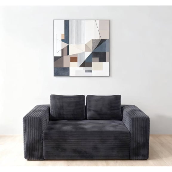 Toauuo Cloud Loveseat Sofa Couch in a Box - 2-Seater Boneless Design, Comfy Deep Seat Corduroy with Memory Foam, No Assembly, Modern Small Space Sofa for Apartments