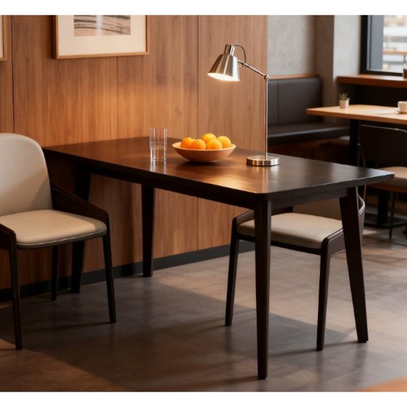 Toauuo Mid-Century Nordic Rectangle Dining Table, 47.2" Kitchen Table for 4, Rubberwood Frame, Easy Clean, 220 lbs Capacity, Simple Assembly