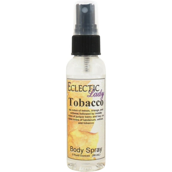 Tobacco Body Spray, Eclectic Lady, Hydrating Mist, Unisex (Double Strength), 2 oz