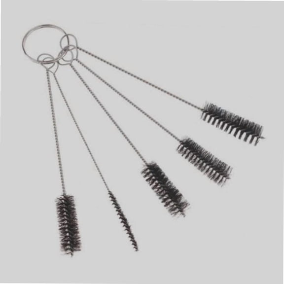Tobacco Briar Pipe Cleaning Cleaner Brush Set 5 pcs Nylon Brush with Stainless Steel Stem