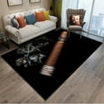 thumbnail image 1 of Tobacco Cigar Smoke Series Drink Area Rug Carpet Rug for Living Room Bedroom Sofa Doormat ration Kid Play Non-slip Floor Mat, 1 of 5