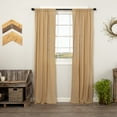 thumbnail image 1 of VHC Brands Tobacco Cloth Fringed Window Curtains/Drape/Panels for Living Room Pair- Set of 2, 84 inches Long, 1 of 8