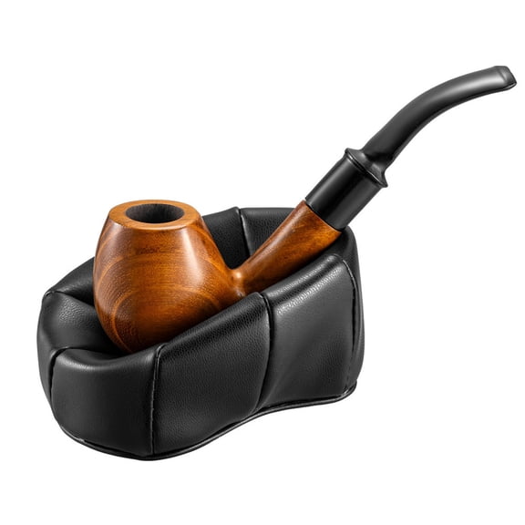 Tobacco Pipe Stand Handmade Sheepskin Pipe Holder 1 Real Leather Smoking Pipe Holder for Displaying