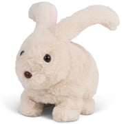 Tobar Animigos Bouncing Bunny Rabbit - White - Cuddly Animated Plush Pet, Hops-Wiggles-Snuffles Its Nose, Fun Interactive Toy, Toddlers & Kids 18Mo+